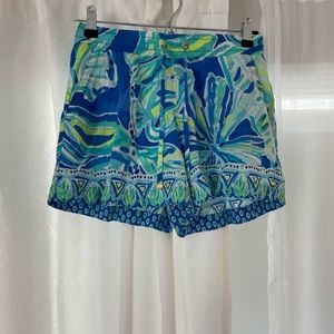 Variety blue Lilly Pulitzer Katia Shorts. Mermaid Octupus. Elastic waist. XS
